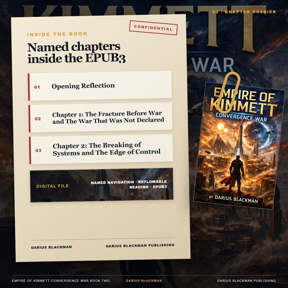 Empire Of Kimmett Convergence War Book Two — Chapter Dossier — EPUB3 ebook