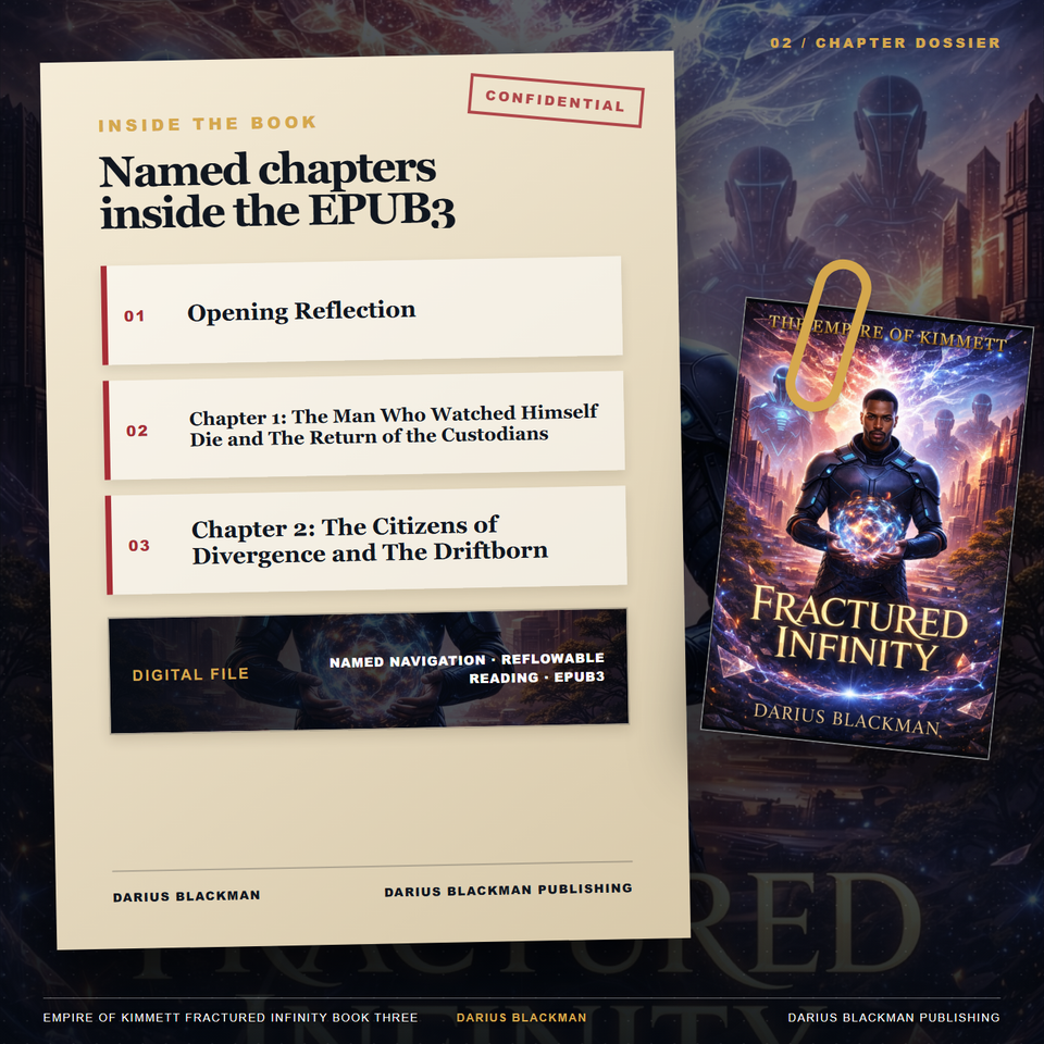 Empire Of Kimmett Fractured Infinity Book Three — Chapter Dossier — EPUB3 ebook