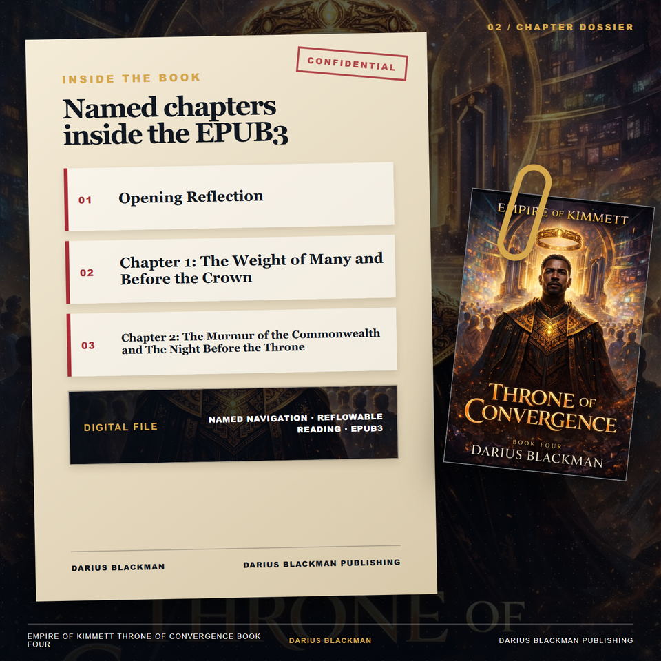 Empire Of Kimmett Throne Of Convergence Book Four — Chapter Dossier — EPUB3 ebook